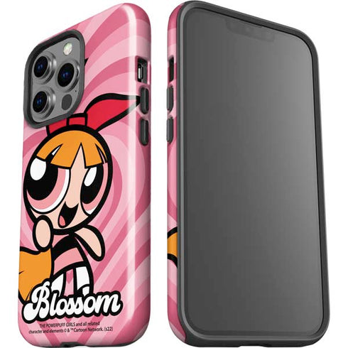 Cartoon Network Powerpuff Girls Blossom Pink Hearts iPhone 15 Pro Impact Case